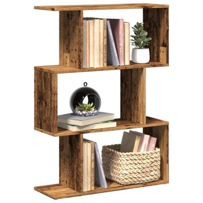 Kamerscherm / boekenkast 3-laags 70x24x97 cm hout oud hout