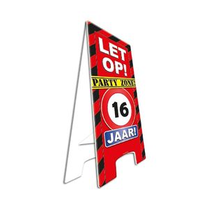 Versiering 16 jaar bord   -