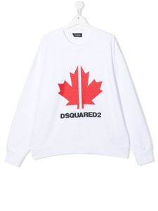 DSQUARED2 KIDS sweat à logo imprimé - Blanc