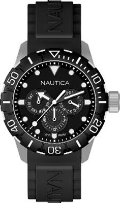 Horlogeband Nautica A13643G Kunststof/Plastic Zwart