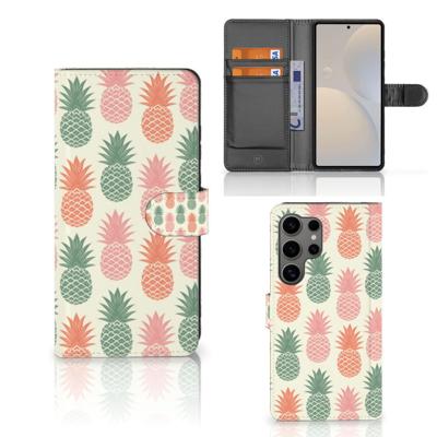 Samsung Galaxy S25 Ultra | Book Cover | Ananas | Portemonnee hoesje