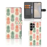 Samsung Galaxy S25 Ultra | Book Cover | Ananas | Portemonnee hoesje