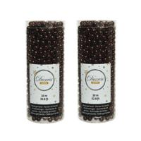 2x stuks kerstboom kralenslingers redwood 10 meter kerstslingers - thumbnail