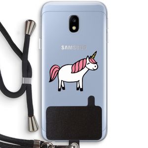 Eenhoorn: Samsung Galaxy J3 (2017) Transparant Hoesje met koord
