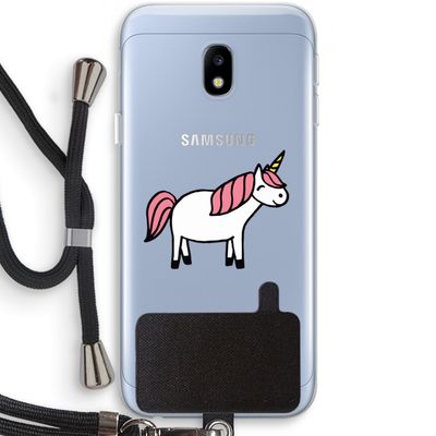 Eenhoorn: Samsung Galaxy J3 (2017) Transparant Hoesje met koord