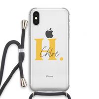 Amber Script: iPhone X Transparant Hoesje met koord