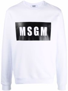 MSGM sweat à logo imprimé - Blanc