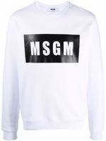 MSGM sweat à logo imprimé - Blanc - thumbnail