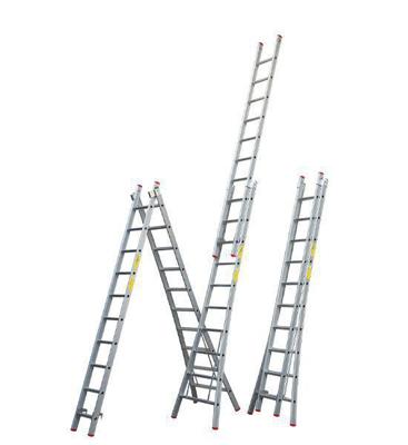 Little Jumbo Reformladder SuperPRO uitgebogen bomen geanodiseerd - 3x12 sporten - 1250600312