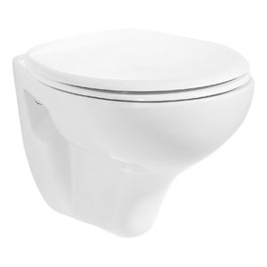 Wandcloset Creavit Perla | Met spoelrand | Met bidet | Excl.Toiletzitting | Keramiek | Wit glans