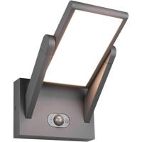 LED Buiten Wandlamp met Bewegingssensor Antraciet 5W - Kleurinstelbaar Aluminium