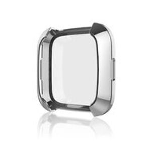 Fitbit Versa 1 soft TPU case (volledig beschermd) - Zilver