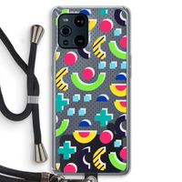 8-bit N°1: Oppo Find X3 Transparant Hoesje met koord