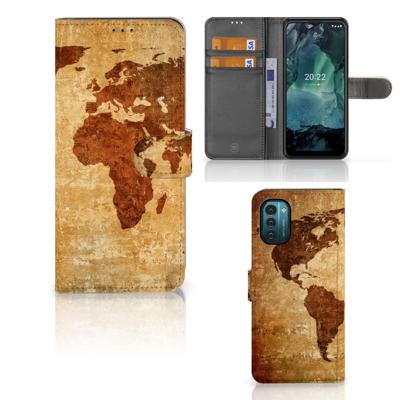 Nokia G11 | G21 | Flip Cover | Wereldkaart Nokia G11 | G21 | Flip Cover | Wereldkaart