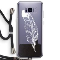 Pluim: Samsung Galaxy S8 Plus Transparant Hoesje met koord