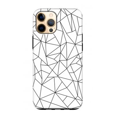 Geometrische lijnen zwart: iPhone 12 Pro Max Tough Case