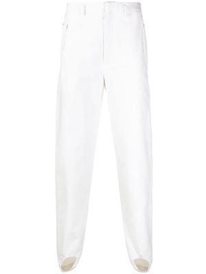 Hed Mayner pantalon en coton à coupe slim - Blanc