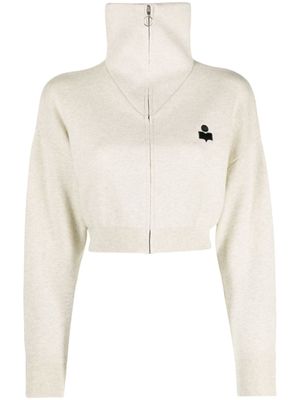 MARANT ÉTOILE cardigan Oxane à logo brodé - Gris