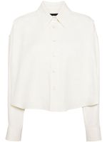 Fabiana Filippi robe-chemise en lin à boutonnière - Blanc