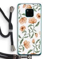 Peachy flowers: Huawei Mate 20 Pro Transparant Hoesje met koord