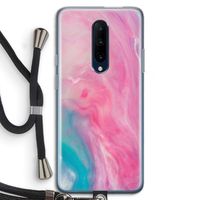 Roze explosie: OnePlus 7 Pro Transparant Hoesje met koord