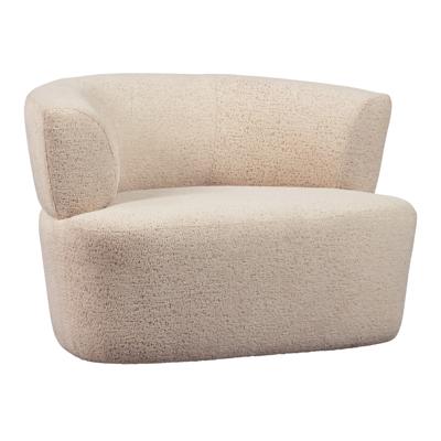 WOOOD Fauteuil 'Boris' Bouclé, kleur Warm Zand