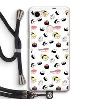Sushi time: Pixel 3 Transparant Hoesje met koord
