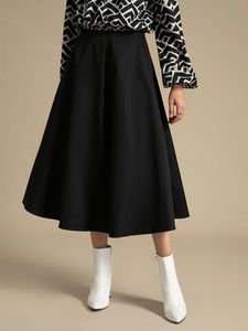 A-Line Solid Daily Skirt