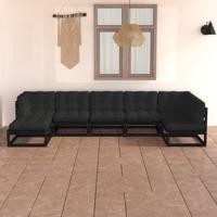 7-delige Loungeset met kussens massief grenenhout 7-delige Loungeset met kussens massief grenenhout