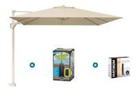 Platinum Challenger Premium T2 3x3 m Champagne Sandstone - met ingraafvoet en hoes Platinum Challenger Premium T2 3x3 m Champagne Sandstone - met ingraafvoet en hoes