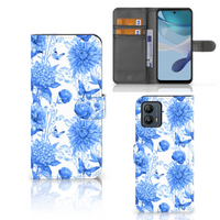 Hoesje voor Motorola Moto G53 Flowers Blue - thumbnail