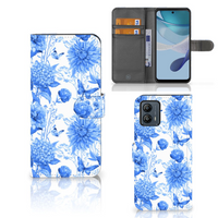 Hoesje voor Motorola Moto G53 Flowers Blue