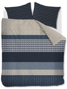 Beddinghouse Lance Flanel Dekbedovertrek Blauw-2-persoons (200 x 200/220 cm)