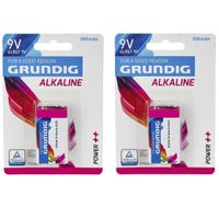 2x stuks Grundig V9 Plus batterij alkaline LR61 9 V