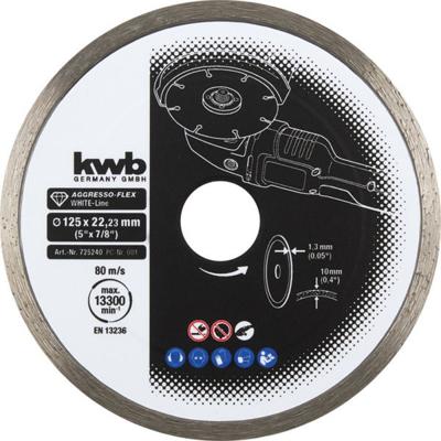 Diamantschijf wit 125x22 mm aggr - Kwb