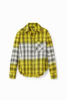 Overhemd met ruitjes en kleurverkoop - YELLOW - XL Overhemd met ruitjes en kleurverkoop - YELLOW - XL