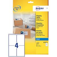 Etiket Avery J8169-10 99.1x139mm wit 40 etiketten | 10 stuks