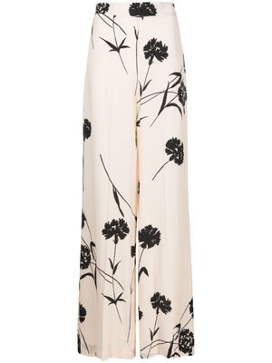 TWINSET pantalon ample à fleurs - Tons neutres