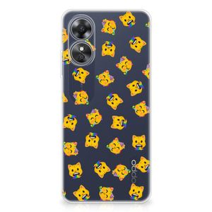 TPU bumper voor OPPO A17 Katten Emojis