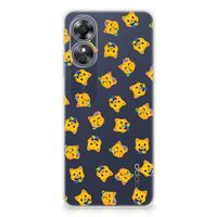 TPU bumper voor OPPO A17 Katten Emojis - thumbnail