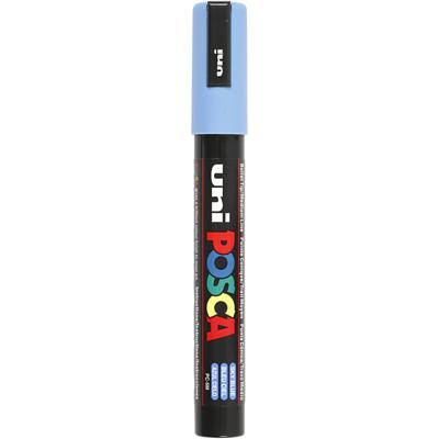 Uni-Posca Posca marker, afm pc-5m, lijndikte 2,5 mm, medium, hemelsblauw, 1 stuk
