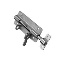 Hangslotgrendel - zilver - staal verzinkt - 10 x 5,2 cm - heksluiting / poortgrendelkt 10 x 5.2 cm