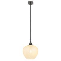 Globo Antraciet hanglampMaxy met wit glas Ø 24cm - 15548HK