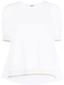 Lorena Antoniazzi t-shirt à détails de paillettes - Blanc