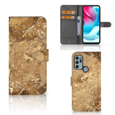 Motorola Moto G60s | Bookcase | Marmer Creme