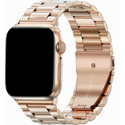 Apple Watch Kralen Stalen Schakel Band - Rose Goud - 38, 40, 41 & 42mm Apple Watch Kralen Stalen Schakel Band - Rose Goud - 38, 40, 41 & 42mm