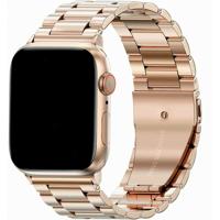 Apple Watch Kralen Stalen Schakel Band - Rose Goud - 38, 40, 41 & 42mm