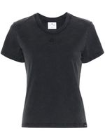 Courrèges t-shirt en coton à logo brodé - Gris