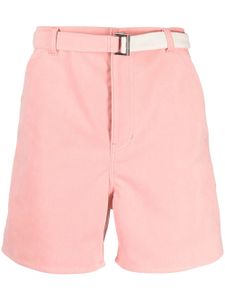 sacai short à taille ceinturée - Rose