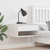Wandbevestigde nachttafel met lade Wasbruin 50 x 32.5 x 24 cm